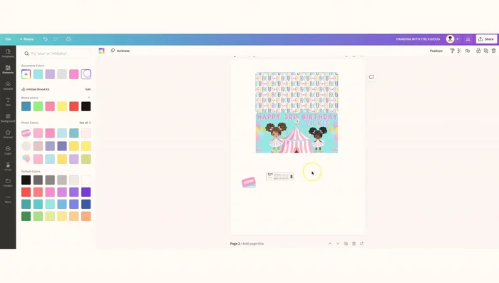 Design Consistency (Optional): If you want the same design on both sides, ensure all elements are within the template's boundaries, group them, and then duplicate and flip the group for the back.