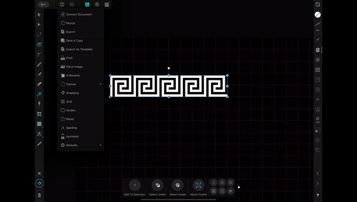 Group the pattern elements and export as a PNG file. Increase the image height (e.g., to 1000 pixels) to prevent pixelation when scaling.