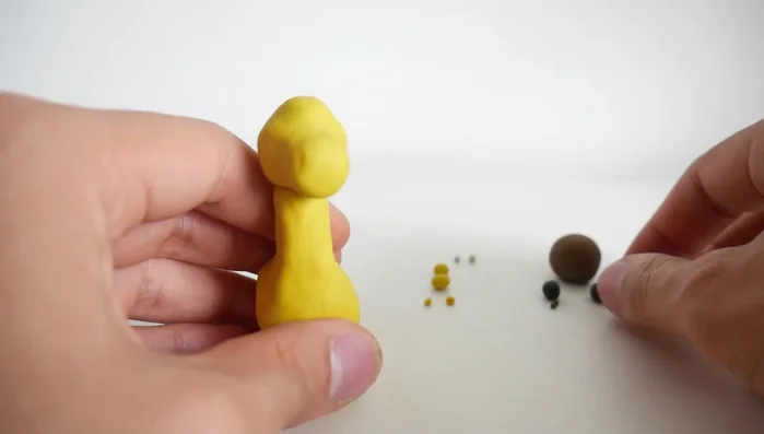 Attach the head to the neck.