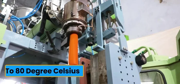 Heat raw materials in the screw barrel to 70-80°C, converting them into a paste.