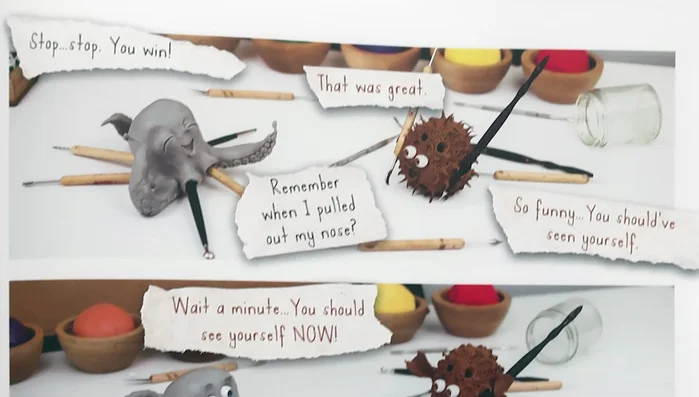 Their play gets a little messy and destructive.