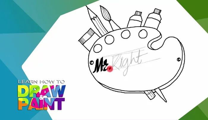 Write the name again with a black marker in a calligraphy style.