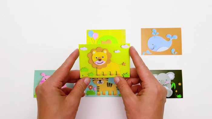 Cut out the sticker pieces to make matching easier.