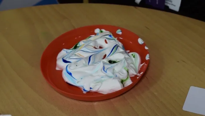 Peel off the paper. The foam will transfer onto it.