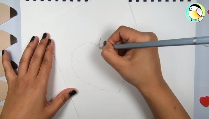 Join all points with straight lines to create sharp edges.