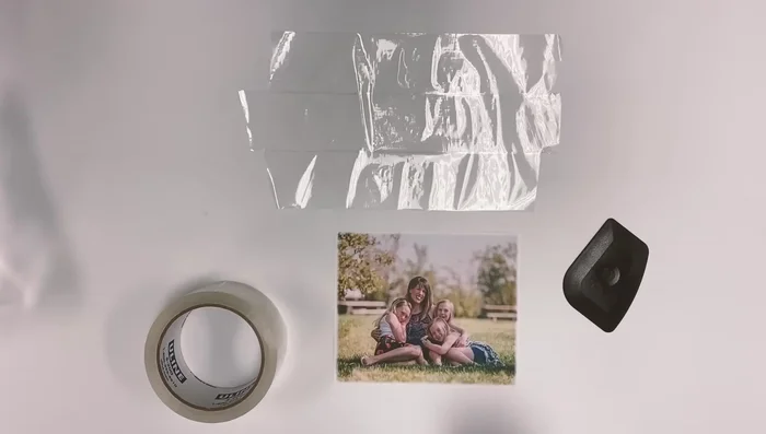 Cut out your laser-printed photo (reverse the image if it contains text).