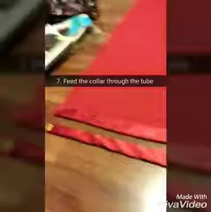 Sew up the remaining opening of the collar.