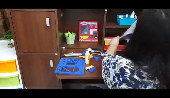 Assemble the puzzle. If using self-adhesive sheets, skip the glue step.