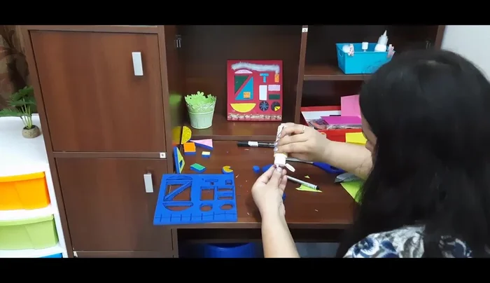 Assemble the puzzle. If using self-adhesive sheets, skip the glue step.