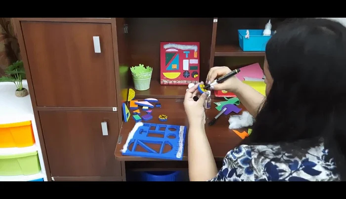 Assemble the puzzle. If using self-adhesive sheets, skip the glue step.