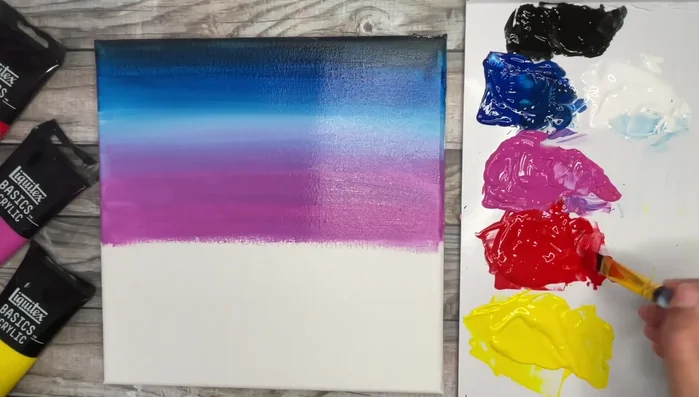 Double load with remaining red and yellow to create orange.