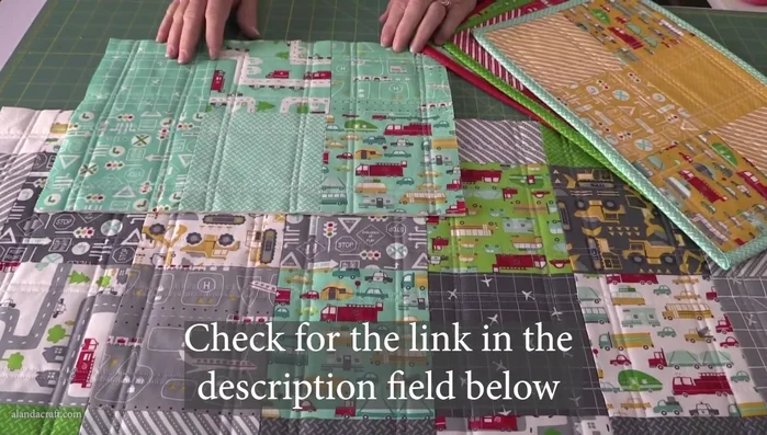 Bind: Attach binding to complete the placemats and table runner.