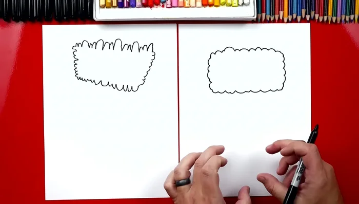 Repeat step 5 on the other side to complete the stocking shape.