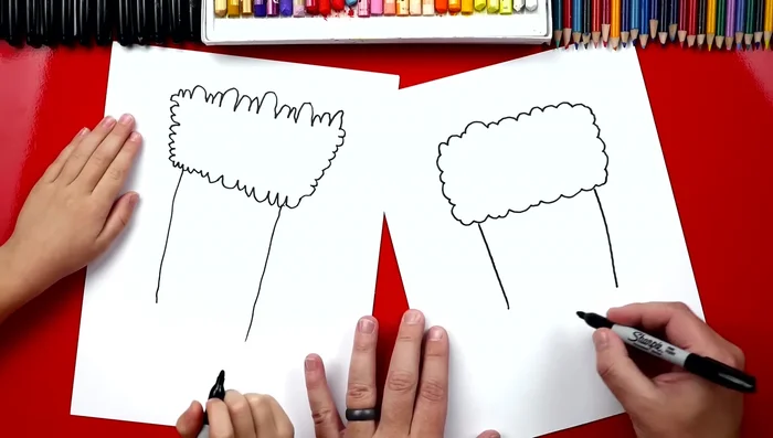 Repeat step 5 on the other side to complete the stocking shape.