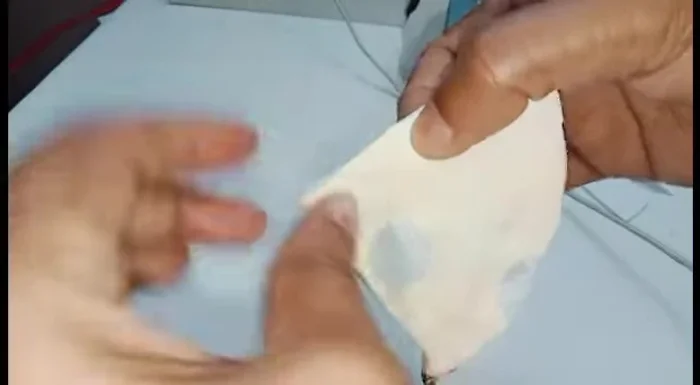 Hand-stitch the opening closed.