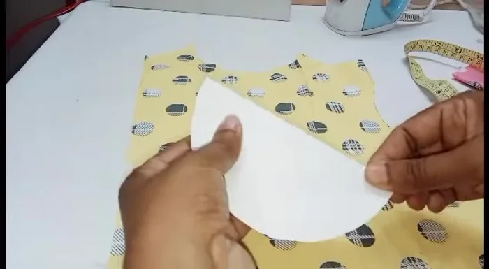Fold each section in half, creating a smaller, triangular shape.