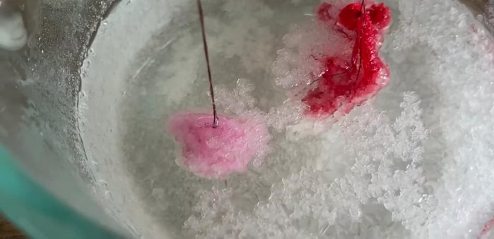 Wait 24 hours: Let the solution sit undisturbed for at least 24 hours. The borax will crystallize onto the pipe cleaner.