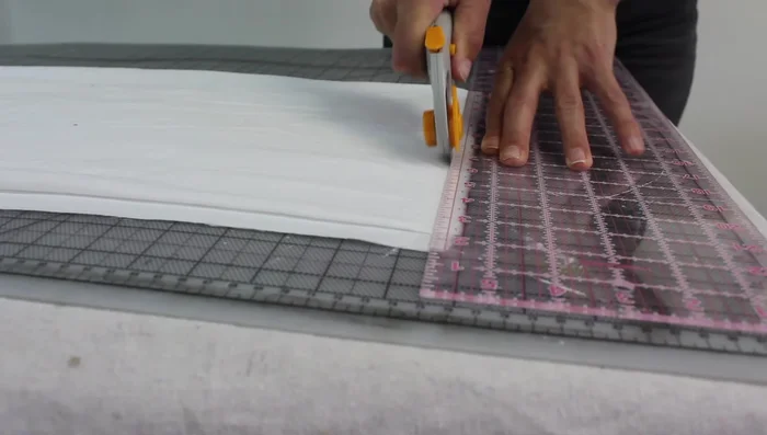 Prep your fabric. Use natural fabric (cotton gauze is recommended). Hem the edges if desired.