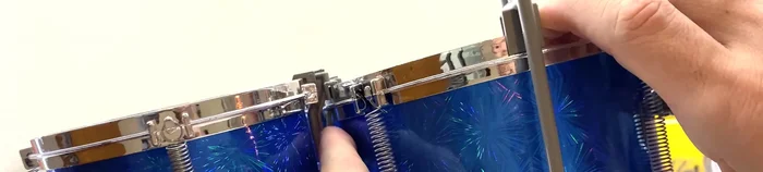 Attach the final plate by connecting the two parts and securing them together.