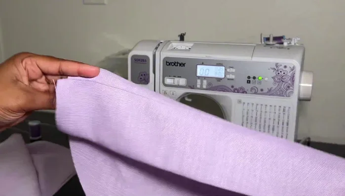 Sew the sleeves: Use a stretch stitch.