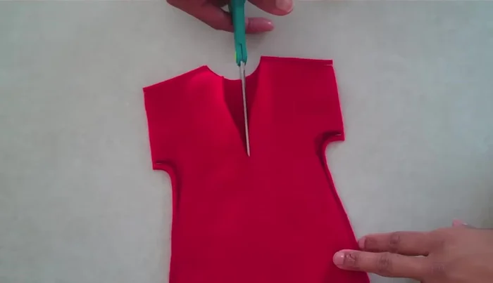 Turn the dress inside out.