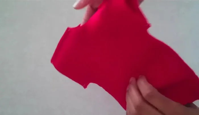 Turn the dress inside out.