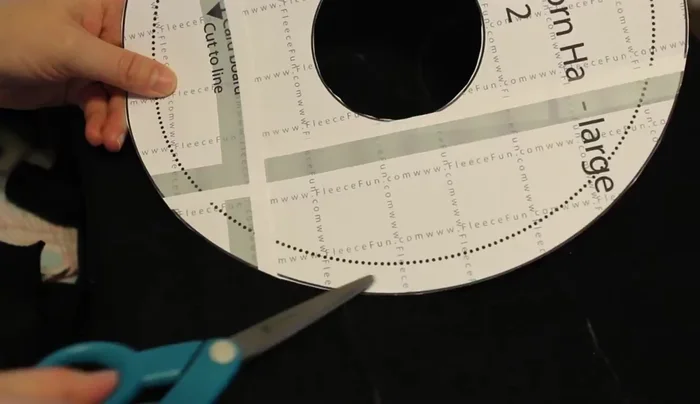 Cut out all traced fabric pieces. Set the smaller brim piece aside.