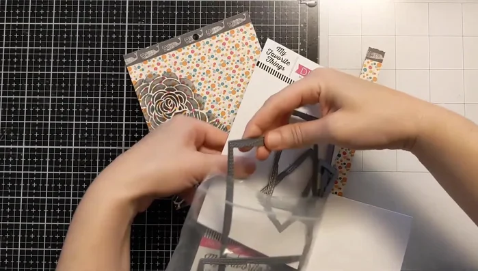 Add a sub-sentiment ('from the bottom of my heart') using stamps and dies from Tailored Expressions.