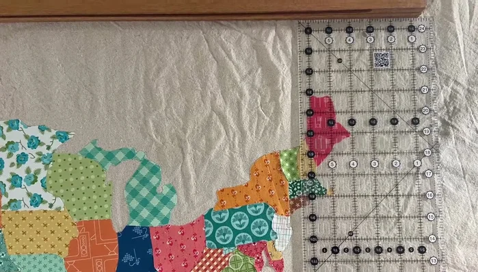 Cut and hem the drop cloth using Heat n Bond Ultra Hold.