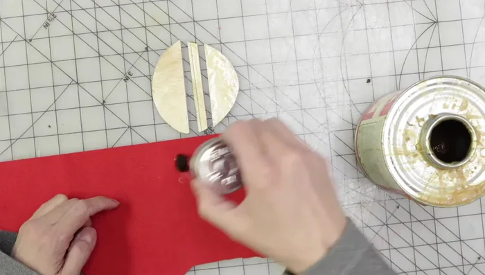 Glue mouth plate pieces to ultra suede using contact cement.